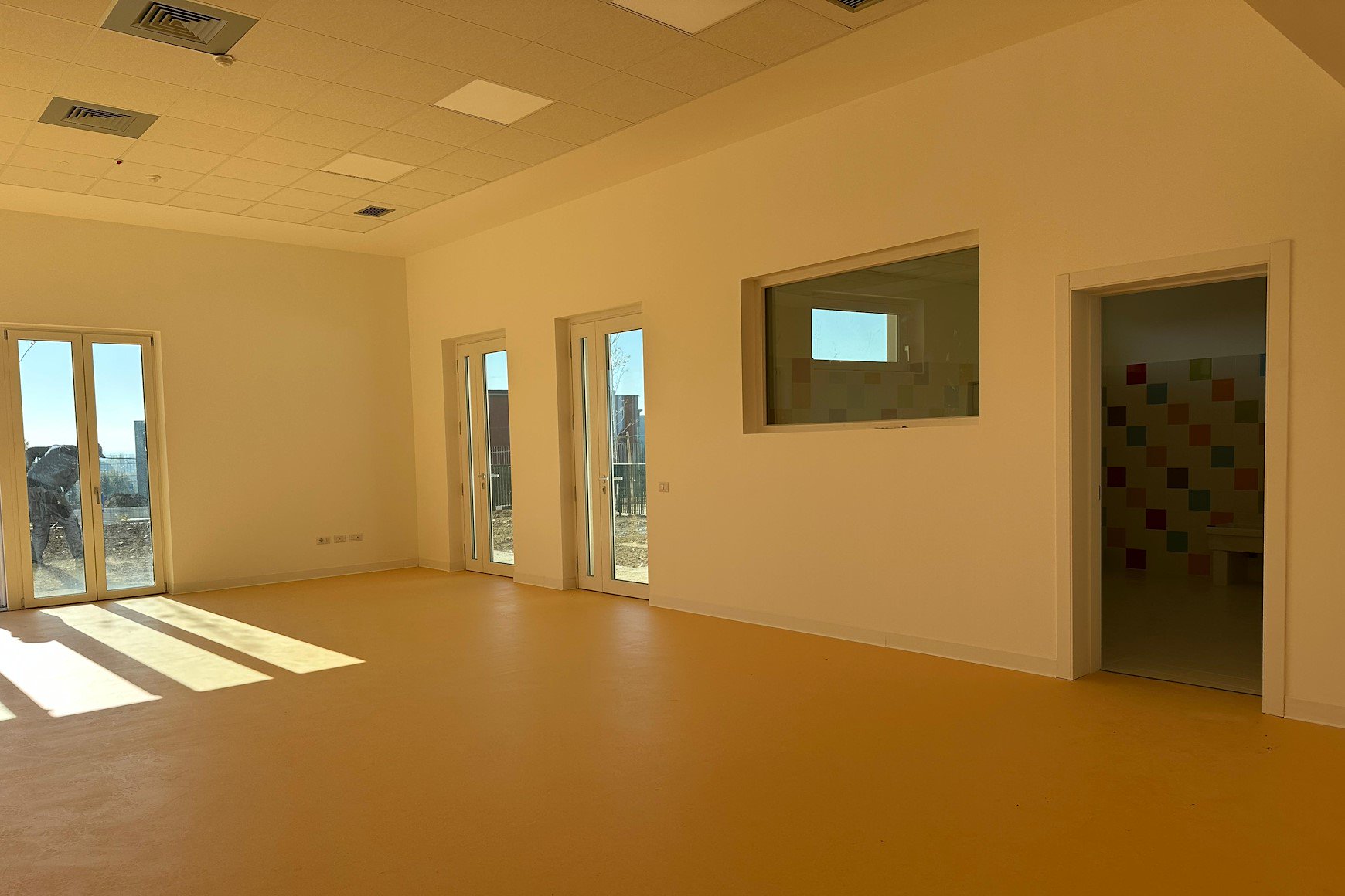 Sopralluogo del sindaco al cantiere del nuovo nido «Il Castello»