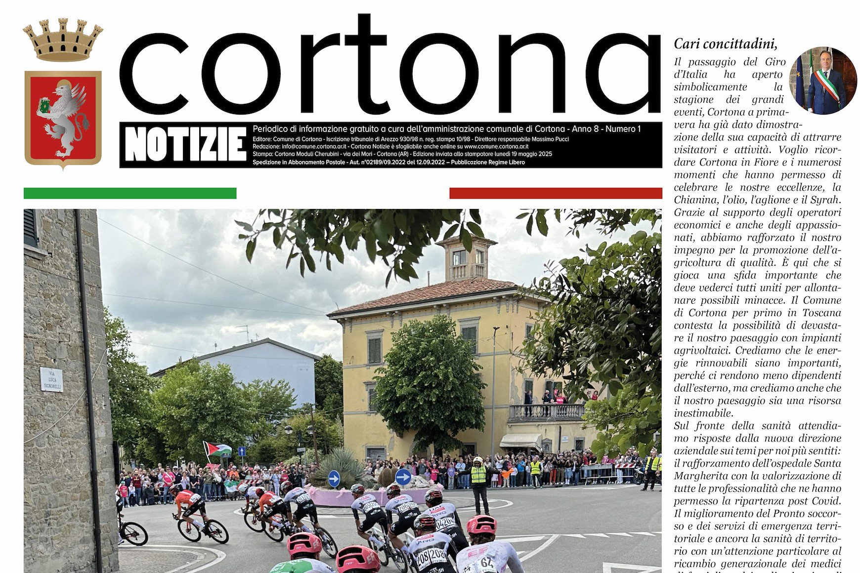 È in distribuzione il nuovo numero di «Cortona Notizie»
