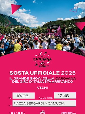 Un mese al passaggio del Giro d’Italia. A Camucia è in arrivo la «Carovana»