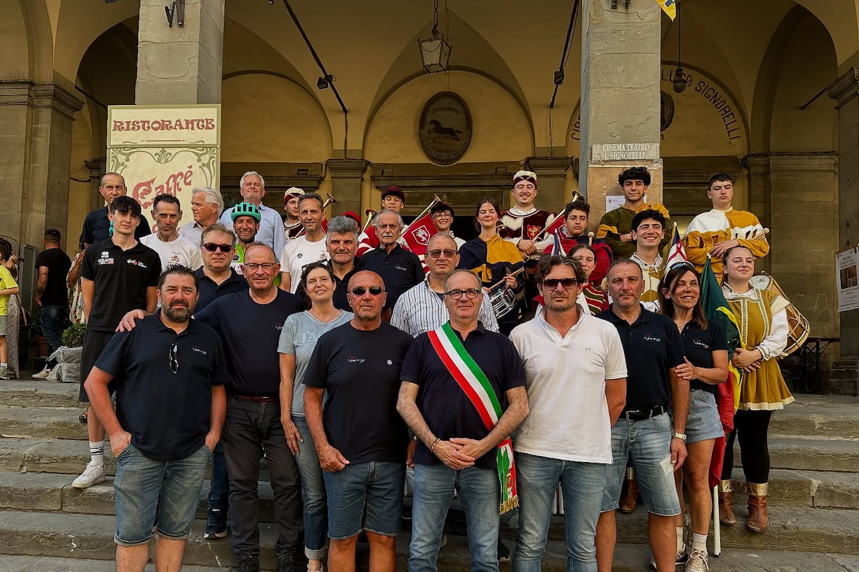 Qui la tappa de «I sentieri della ricerca». In bici fino a Roma per incentivare la lotta ai tumori