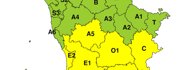 Temporali forti e rischio idrogeologico, allerta meteo di codice giallo per la giornata di mercoledì 23 ottobre