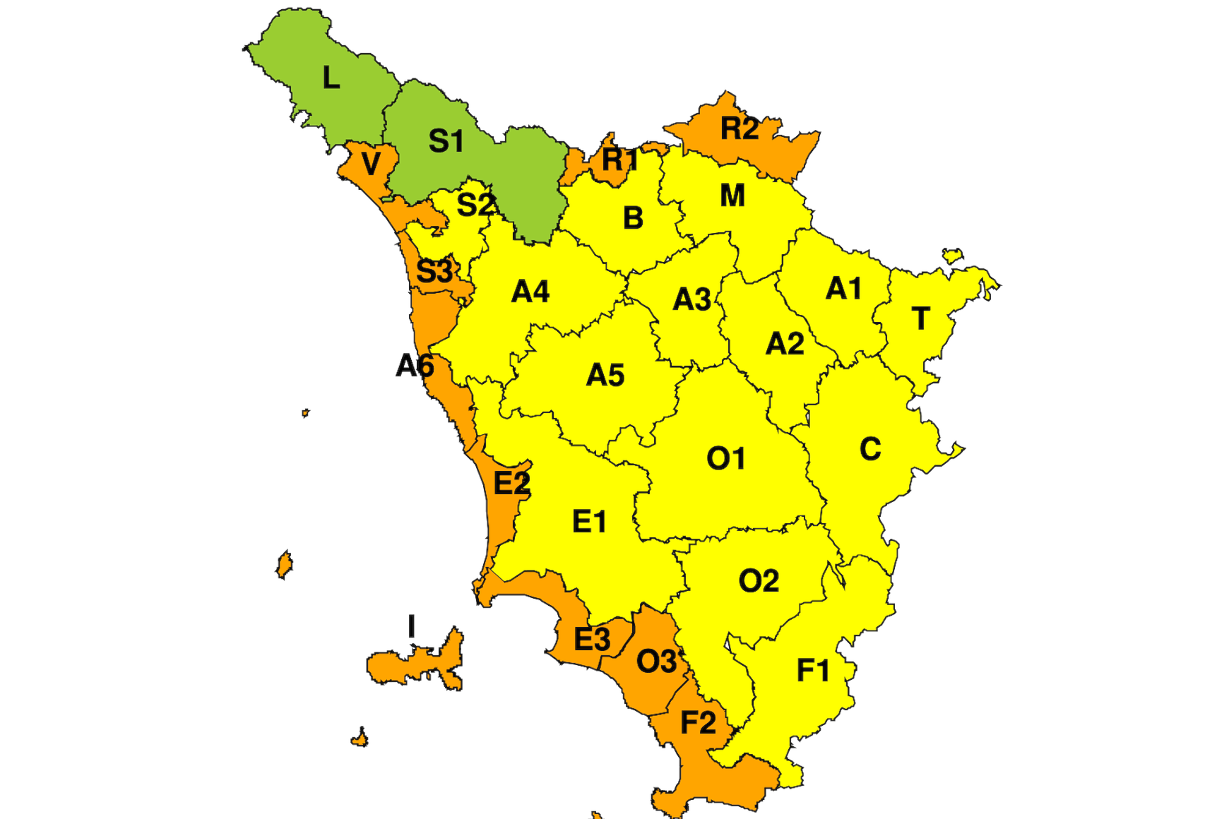 Allerta meteo, codice giallo per vento forte mercoledì 20 novembre