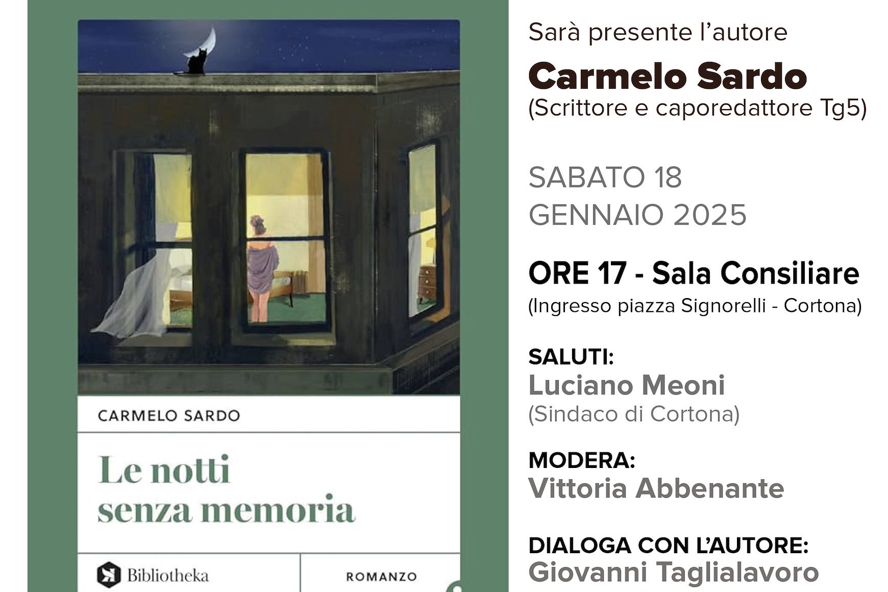 Presentazione del libro «Le notti senza memoria»