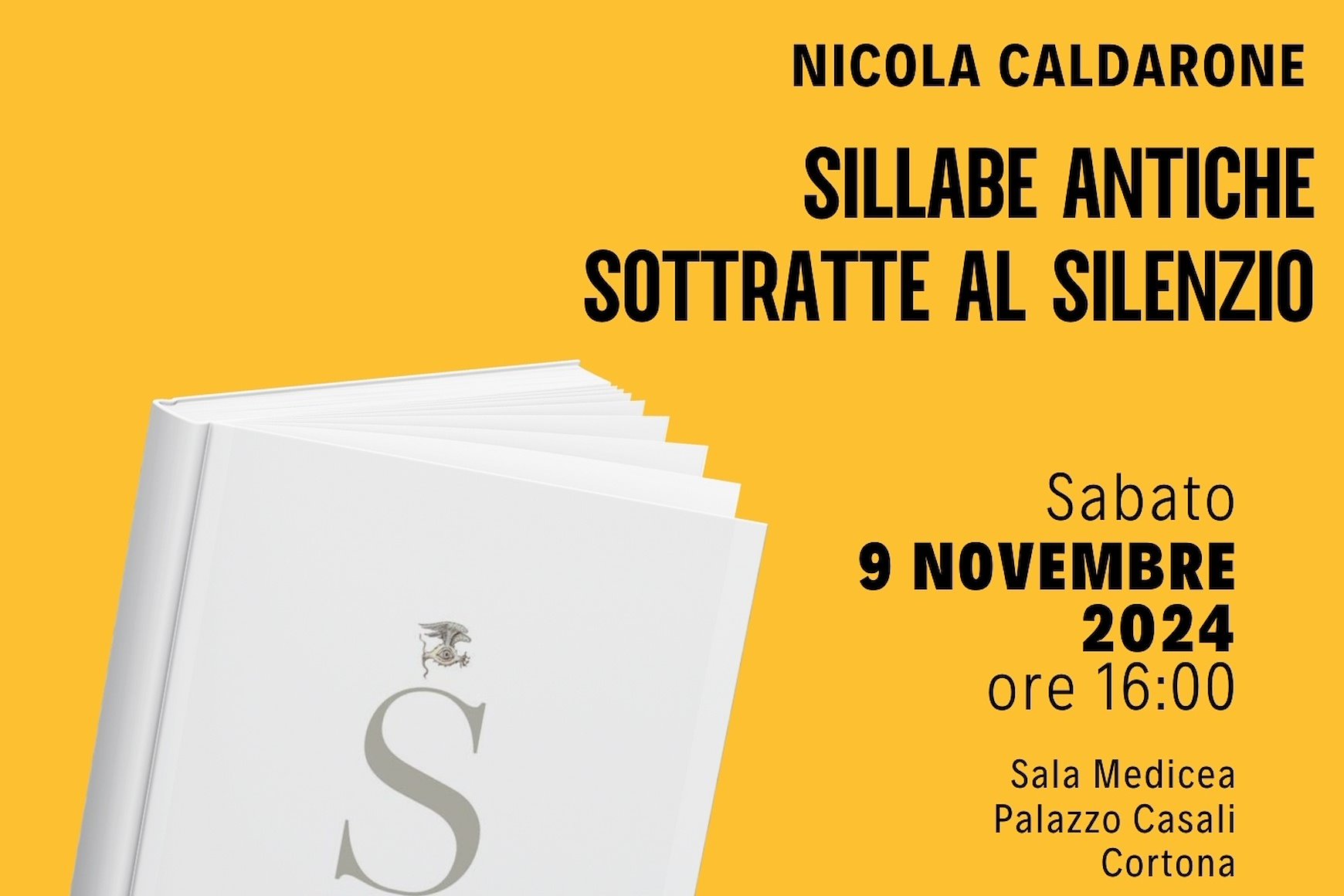 Sillabe antiche sottratte al silenzio - Presentazione libro di Nicola Caldarone