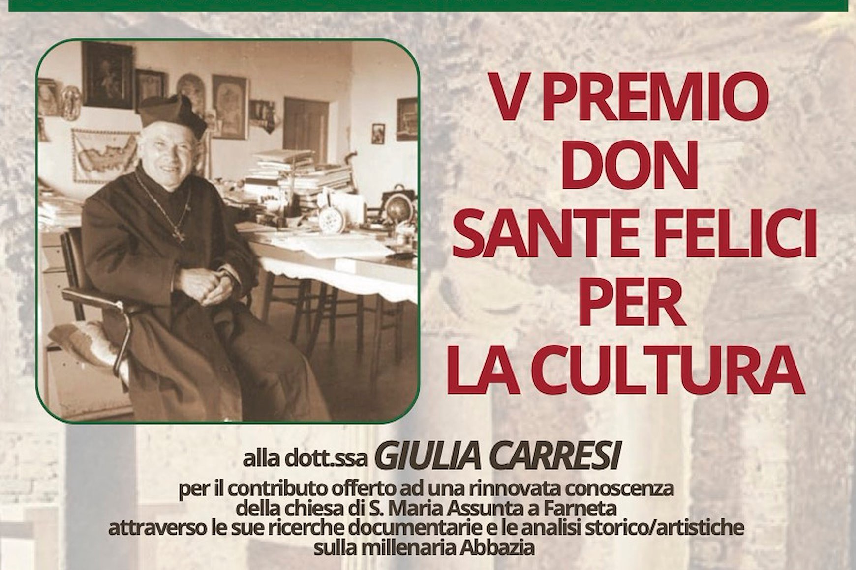 Premio Don Sante Felici per la cultura