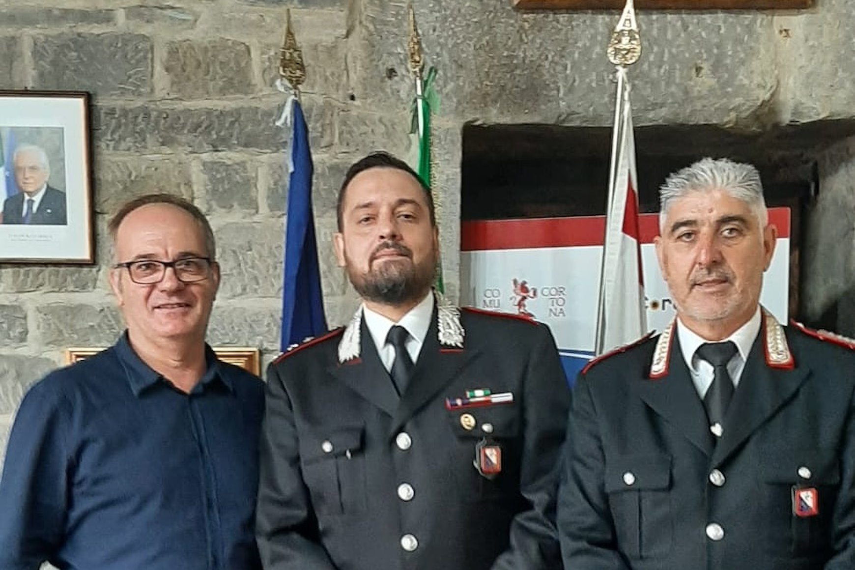 Il neo comandante della compagnia dell’Arma dei carabinieri ricevuto in Comune