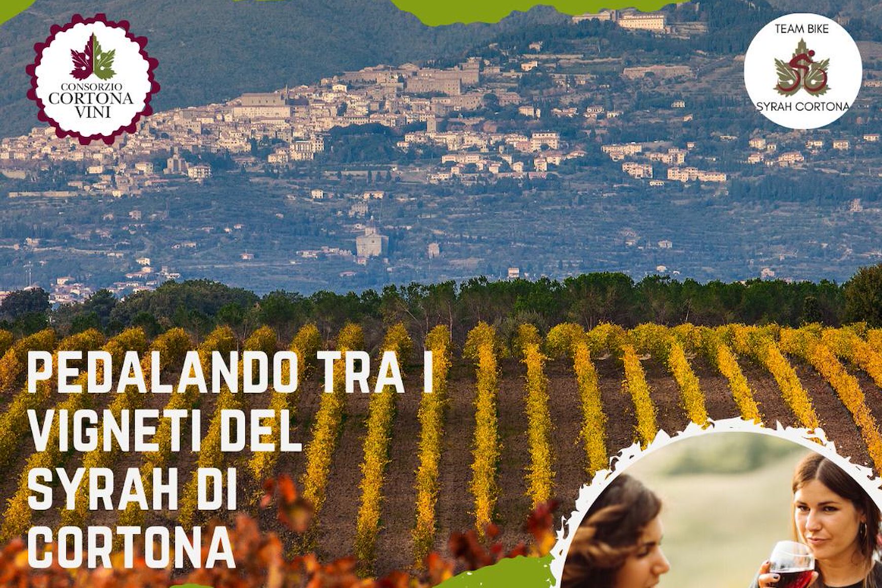 Pedalando tra i vigneti del Syrah di Cortona