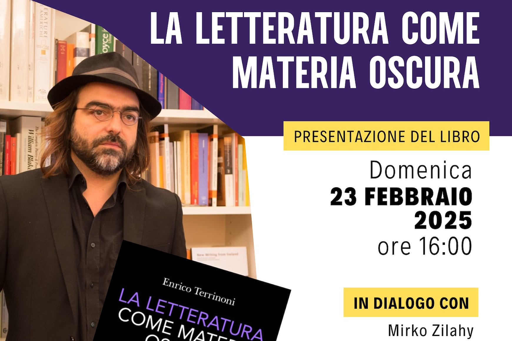 La letteratura come materia oscura, incontro con Enrico Terrinoni