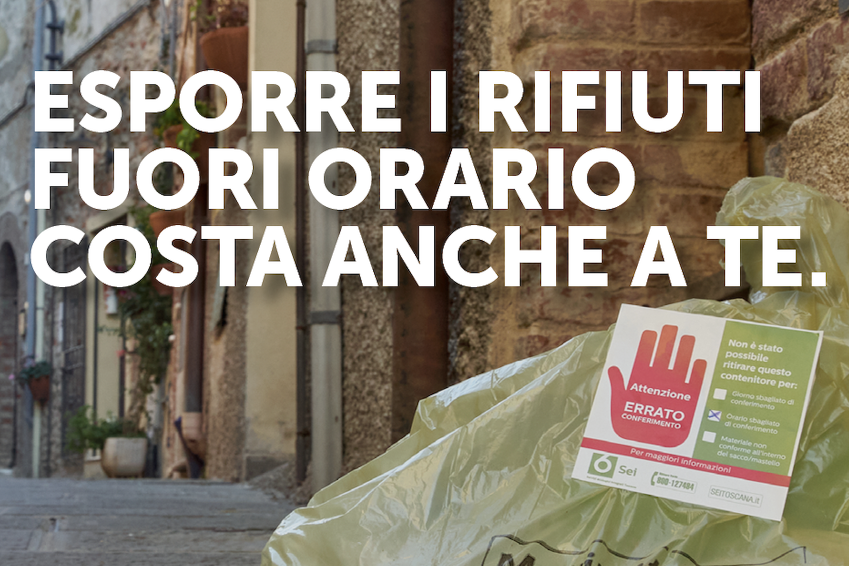 L’Amministrazione comunale aderisce alla campagna Sei Toscana «Rifiuta le cattive abitudini»