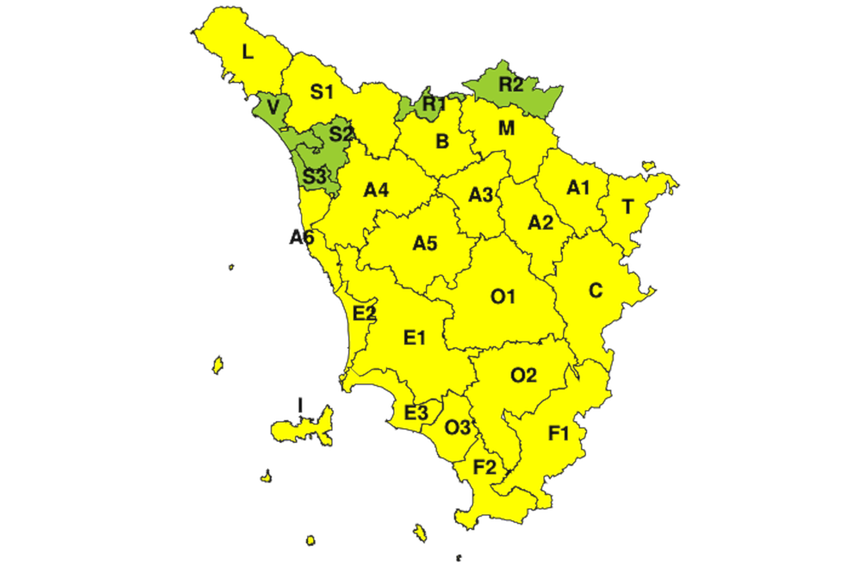 Vento forte, prosecuzione allerta meteo. Codice giallo anche martedì 14 gennaio