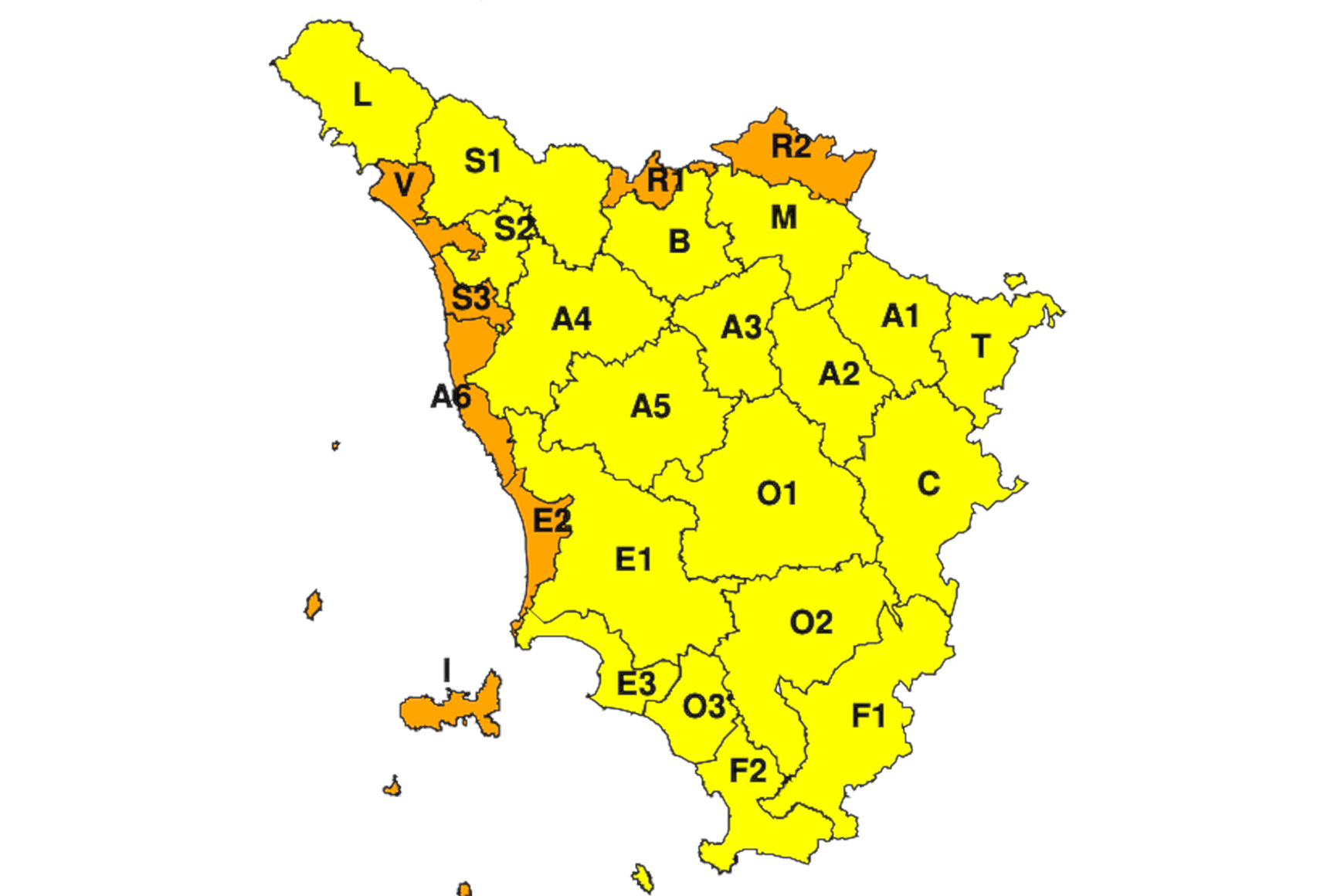 Prosecuzione allerta meteo anche a venerdì 22 novembre: codice giallo per vento forte