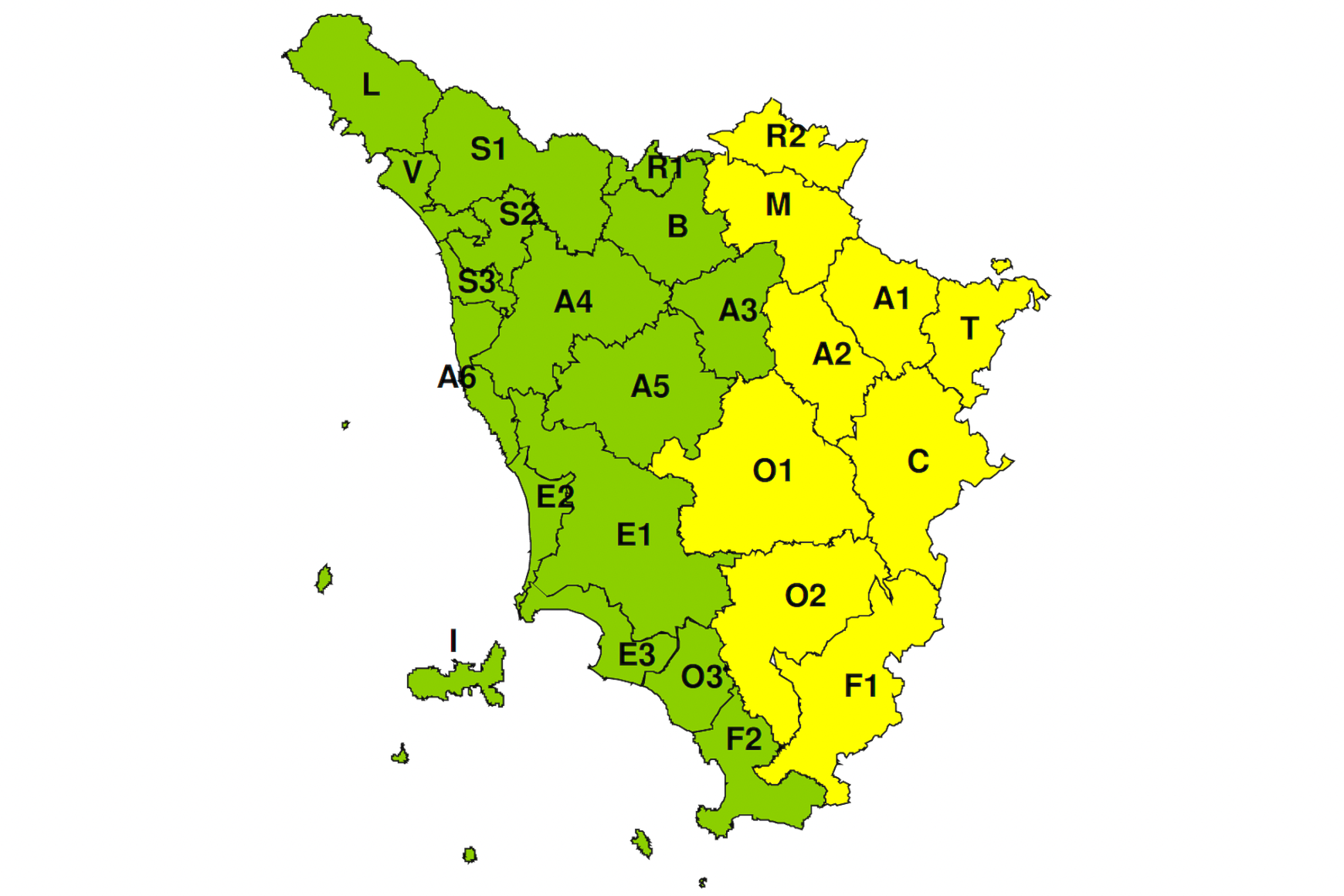 Pioggia e ghiaccio, sabato 21 dicembre allerta meteo con codice giallo